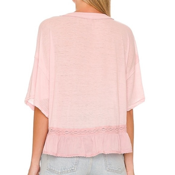 Nwt Free People Fall In Love Tee in Lilac Wine size Small - Picture 3 of 10